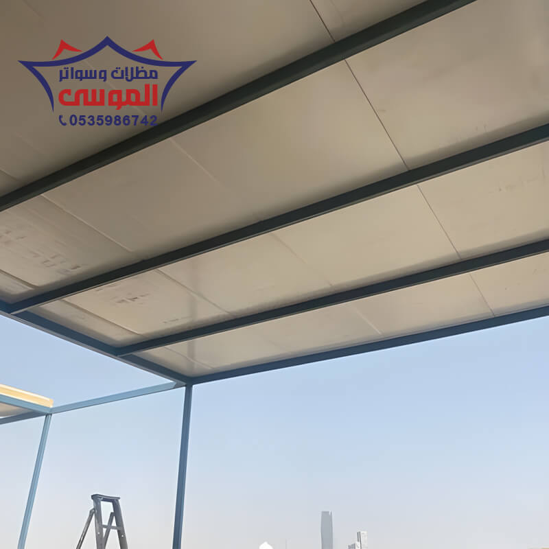 تركيب الواح ساندوتش بانل عزل حراري مؤسسة مظلات الموسى